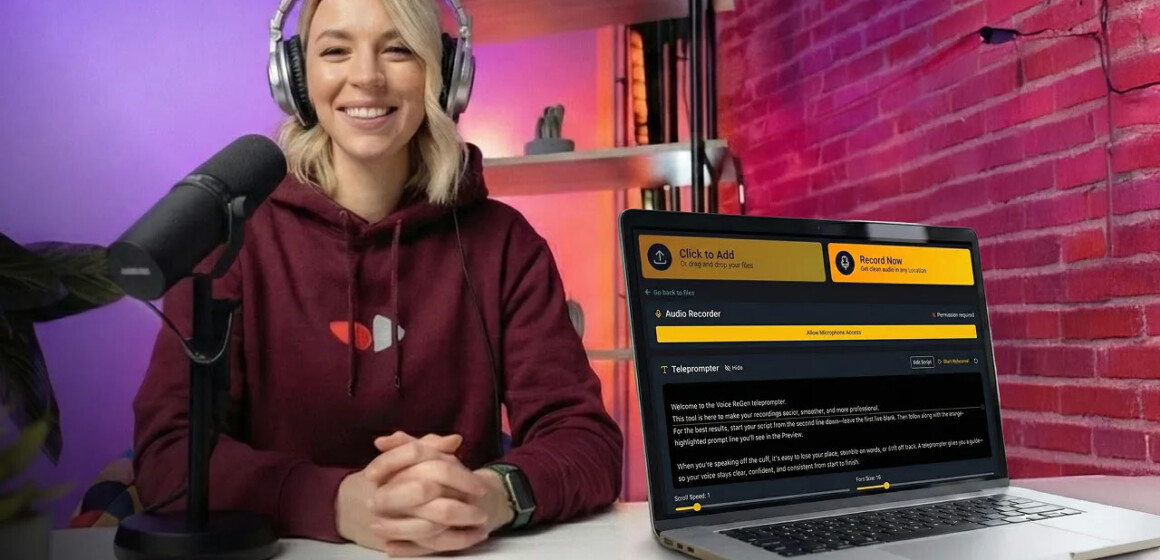 Waves Voice ReGen is an AI-powered voice enhancement service designed to deliver flawless sound for videos, podcasts and all forms of content creation